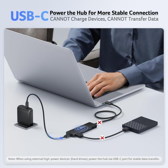 Acer USB-C Hub 3.0 — 5-в-1 надтонкий концентратор Type-C, адаптер із 5 портами, підтримка 5V/3A PD | Зображення 7