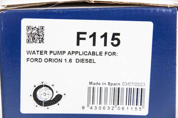 Насос водяной FORD Escort/Escort 35/Escort 60/Escort-Express 55/Fiesta/Orion 1,6 82-90, DOLZ (F115) | Зображення 3