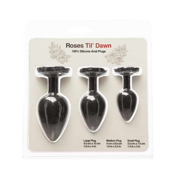 Набор силиконовых анальных пробок BMS Roses Til’ Dawn Silicone Anal Plug Kit (поврежденная упаковка!!!) | Зображення 6
