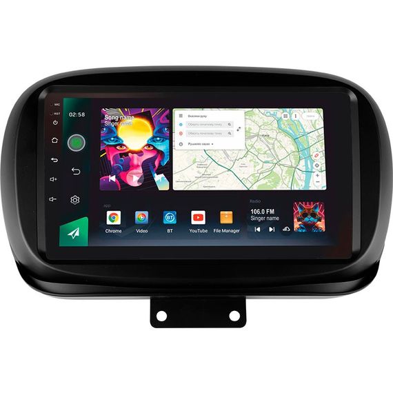 Штатна магнітола Sigma PRO 98128 2K 8+128 Gb Fiat 500X 2014-2020 9" (L1)