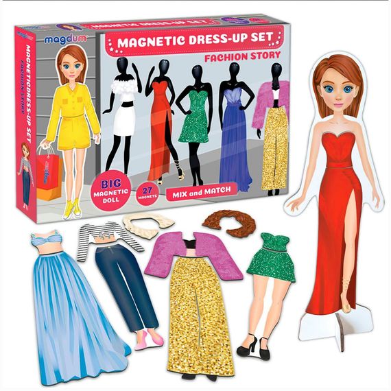 Настільна магнітна гра "Magnetic dolls" ML4032-09 EN 2 магнітні ляльки та 37 магнітів