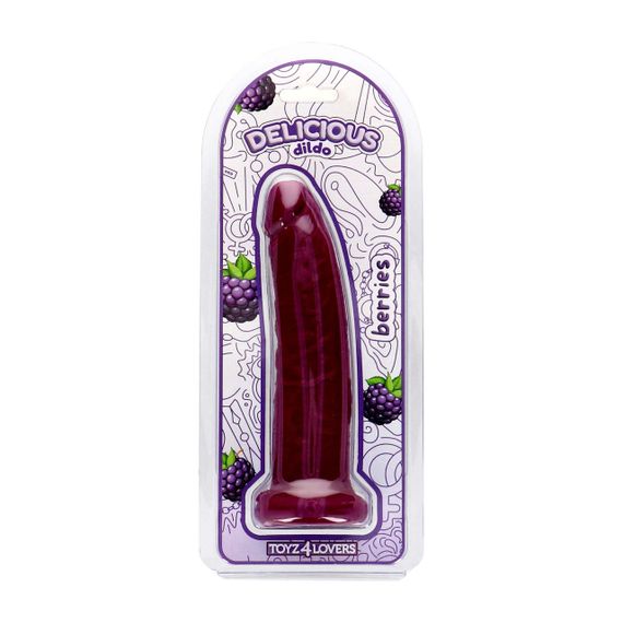 Фалоімітатор з ароматом ожини - Toyz4lovers Delicious Dildo Berries. 19,5 см Sex Aura | Зображення 1