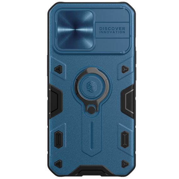 TPU+PC чехол Nillkin CamShield Armor no logo (шторка на камеру) для Apple iPhone 13 Pro Max (6.7") Синий | Зображення 2