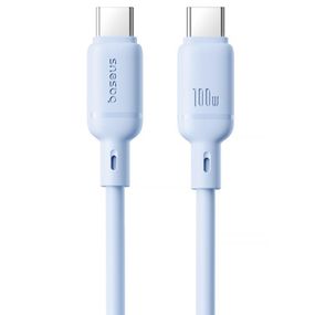 Дата кабель Baseus Silky Series OS Fast Charging Type-C to Type-C 100W (1m) (P10377704) Galaxy Blue