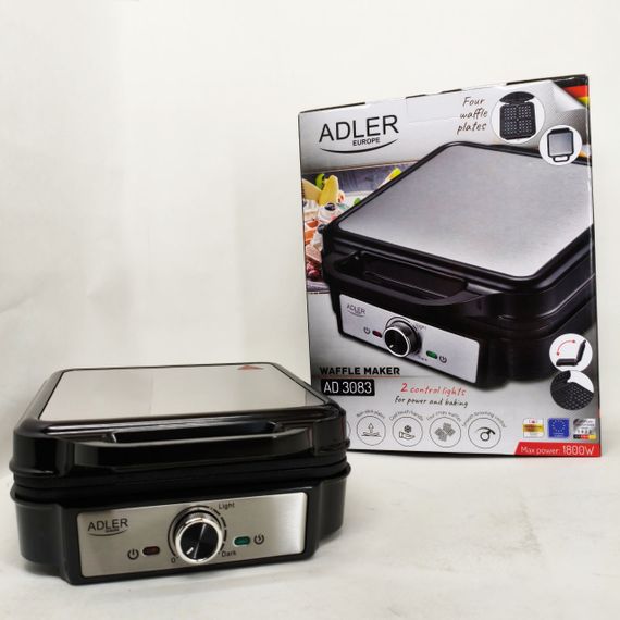 Електрична вафельниця Adler AD 3083 з антипригарним покриттям, регулюванням температури та 1800Вт TO-51 | Зображення 2