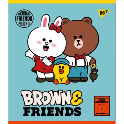 Тетрадь Yes А5 Line Friends 12 листов клетка (766795) | Зображення 1