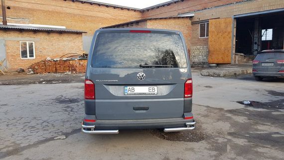 Задние уголки AK003-Double (2 шт, нерж) для Volkswagen T6 2015-2024, | Зображення 2