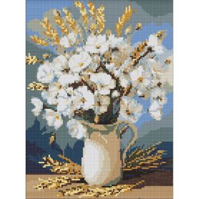 Алмазная мозаика "Белые маки и пшеница" ©art_selena_ua AMO20053, 30х40 см