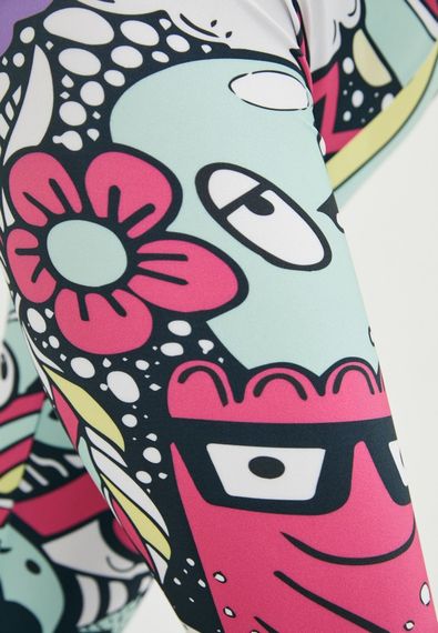 Спортивные леггинсы 4Profi с принтом "Монстрики" размер S бифлекс 16558 | Зображення 5