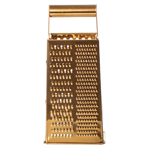 Терка ручна чотиристороння 11×8×24 (см) кухонна з нержавіючої сталі Золотиста HP-8-12 | Зображення 2