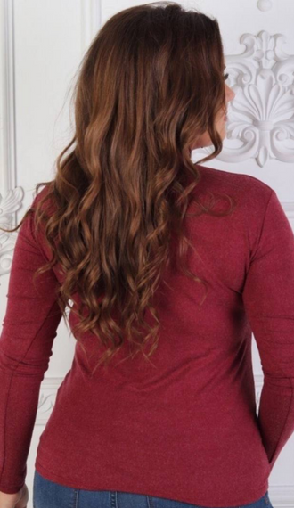 Женский теплый кашемировый гольф-водолазка Ri284 цвет красный, размер 54/58 | Зображення 1