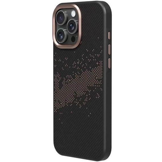 TPU чохол Monzo (MagFit) для Apple iPhone 16 Pro Max (6.9") Black Titanium gold | Зображення 2