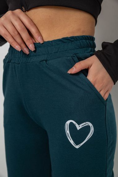 Спортивні штани жіночі, колір темно-зелений, 238R324 | Зображення 4