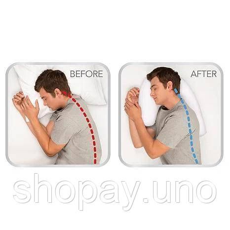 Ергономічна подушка - підкова SIDE Sleeper PRO ортопедична для шиї з простором для вуха ∙ Розумна подушка для сну на боці | Зображення 3