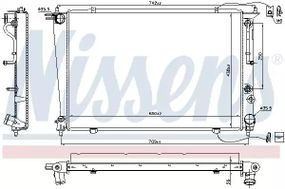 Радіатор охолодження двигуна HYUNDAI H-1, NISSENS (67040)