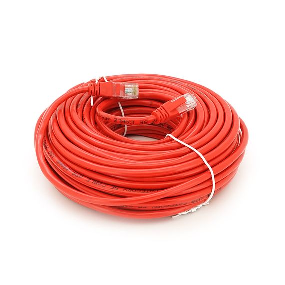 Патч-корд литий RITAR, UTP, RJ45, Cat.5e, 20m, червоний, Cu (мідь) | Зображення 1