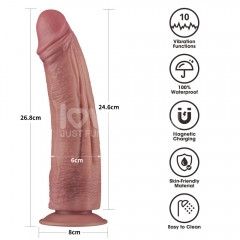 Реалістичний вібратор - Vibrating Dual Density Power Cock 10.5'' Sex Aura | Зображення 2
