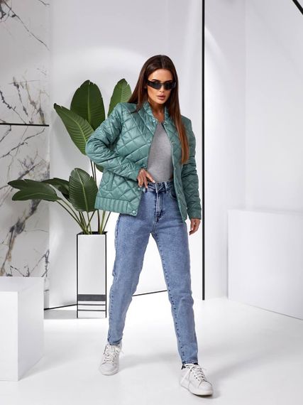 Куртка з ефектом стьобання, арт.310, шавлія