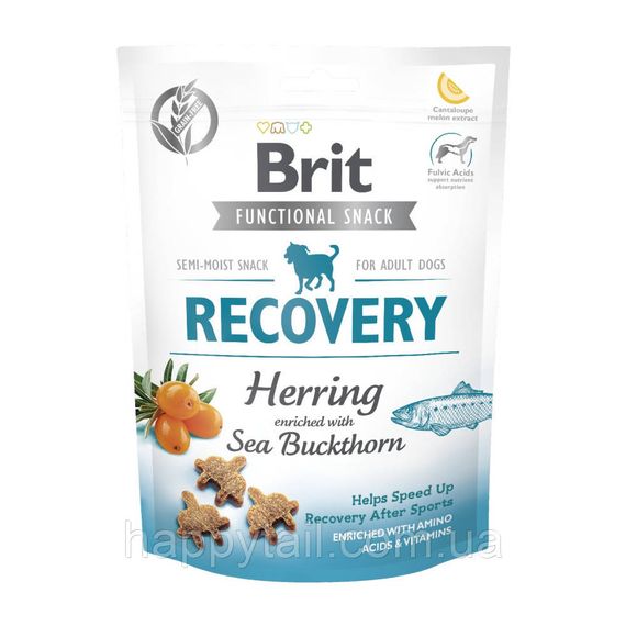 Функциональное лакомство для собак Brit Care (Брит Кеа) Functional Snack Recovery - сельдь и облепиха, 150 г