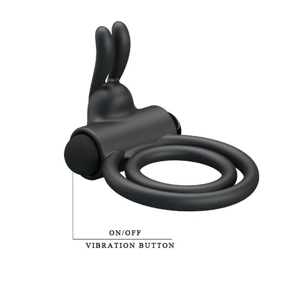 Ерекційне кільце - Pretty Love Osmond Cock Ring Black Sex Aura | Зображення 7