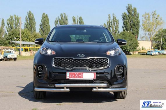 Передняя защита ST009 (нерж) для Kia Sportage 2015-2021 гг | Зображення 2