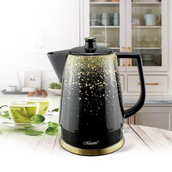 Электрочайник керамический Maestro MR-074-GOLD, 1.5 л, 1500 Вт | Зображення 1