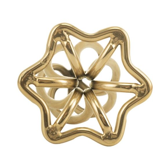 Металева анальна пробка LOCKINK SEVANDA Hollow Spiral Golden, S, золотиста, діаметр 2,6 см | Зображення 5