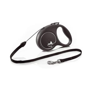 Рулетка Flexi Black Design S, трос 5 м, черный