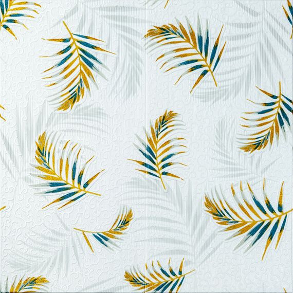 Панель стінова 3D 680х670х4мм Папороть на білому фоні (D) SW-00001981