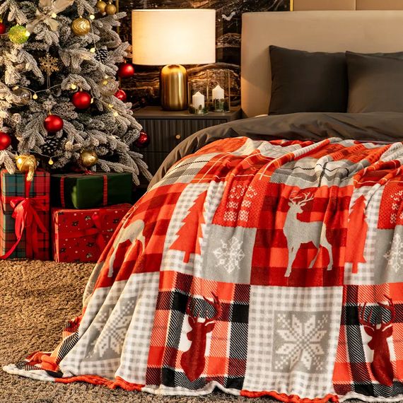 Плед фліс Скандинавські мотиви 150x200 см Love You | Зображення 1