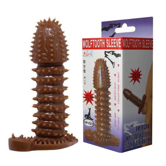 Насадка-презерватив BI-016005-0902S ( коричнева ) sexstyle | Зображення 7