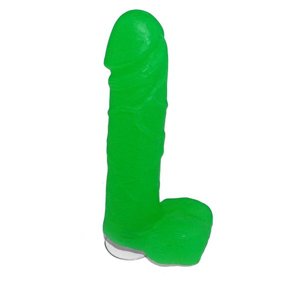 Крафтове мило-член із присоскою Чистий Кайф Green size L, натуральне Sex Aura | Зображення 1