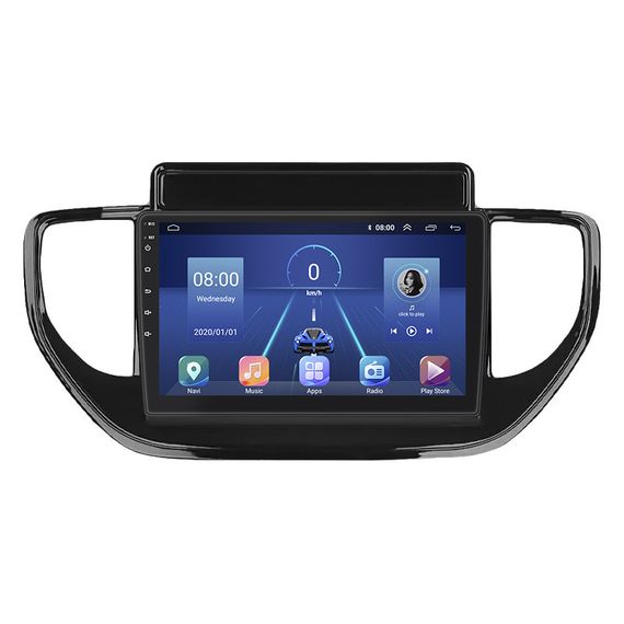 Штатная магнитола Lesko для Hyundai Solaris II Рестайлинг 2020-н.в. экран 9" 6/128Gb 4G Wi-Fi GPS Top