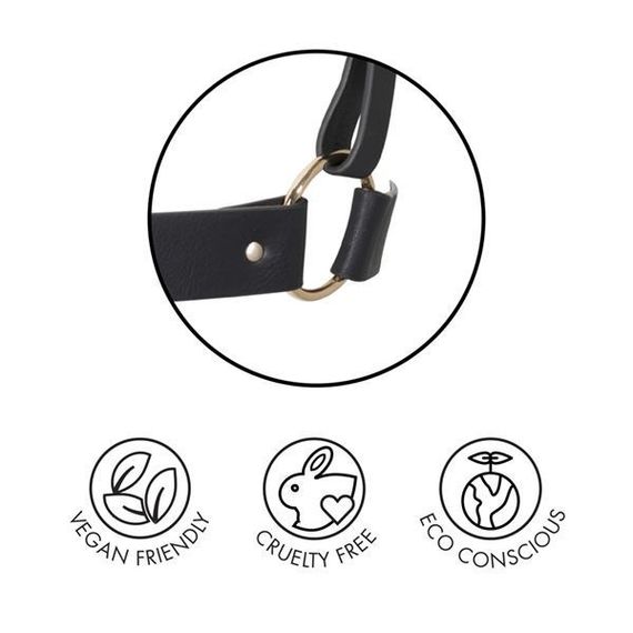 Портупея Bijoux Indiscrets MAZE - X Harness Black, екошкіра | Зображення 4