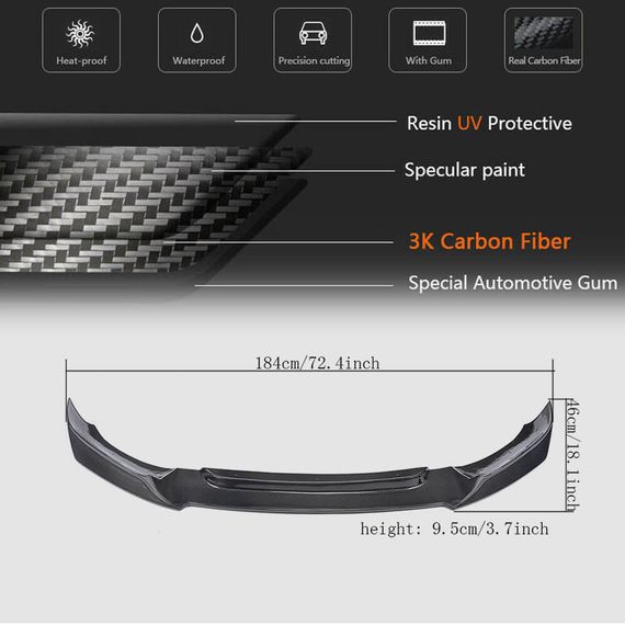 Накладка на передній бампер FRP V3 (Base) для BMW X6 F-16 2014-2019 рр | Зображення 4