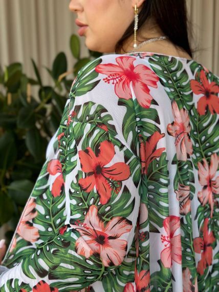 Роздільний білий купальник PLUS SIZE з сформованою чашкою та тунікою в комплекті | Зображення 6