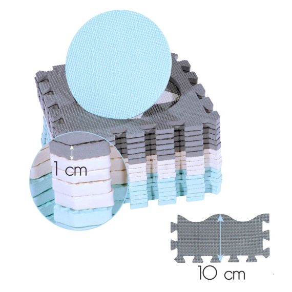 Детский пенопластовый коврик-пазл NILS FUN 36 элементов с бортиками | Зображення 5