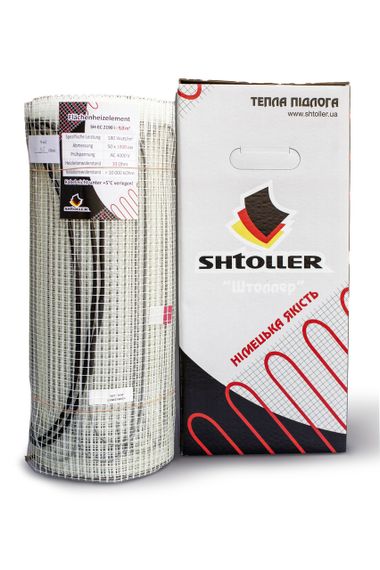 Нагрівальний мат Shtoller Ecotherm 180 Вт/м² + програмований термостат з Wi-Fi. Під плитку, ламінат, вініл 11 м² (1980 Вт) | Зображення 1