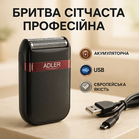 Бритви акумуляторні, Акумуляторна бритва для стрижки волосся та бороди, Портативна сітчаста бритва CA-50