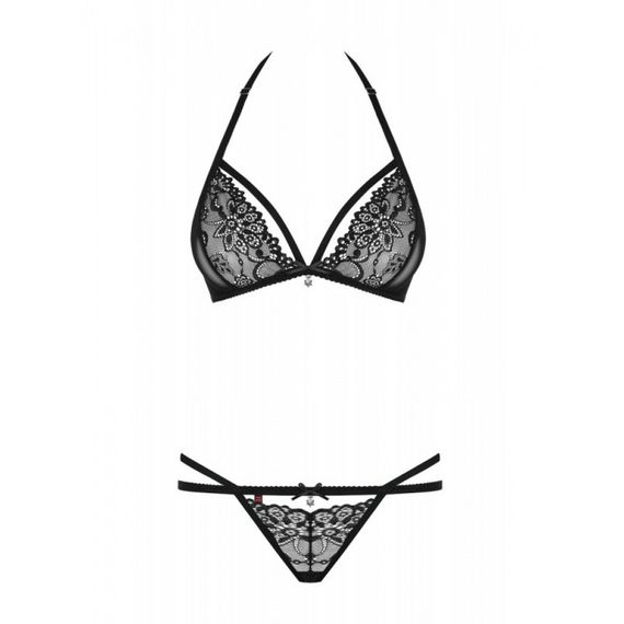 Комплект Obsessive 838-SET - 1 2 pcs set black L/XL | Зображення 2