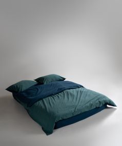 Постельное белье Limasso Stonewashed Essualte 200 х 220 см Dress Blue - Dark Green