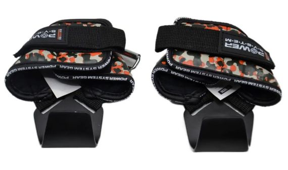 Гаки для тяги на зап'ястя Power System PS-3370 Hooks Camo Black/Red XL (PS_3370_Black/Red XL) | Зображення 1