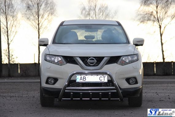 Кенгурятник WT003 (нерж) для Nissan X-trail T32/Rogue 2014-2021 гг | Зображення 1