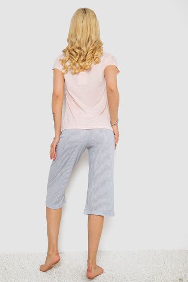 Піжама жіноча з принтом, колір персиковий, 243R7057 | Зображення 3