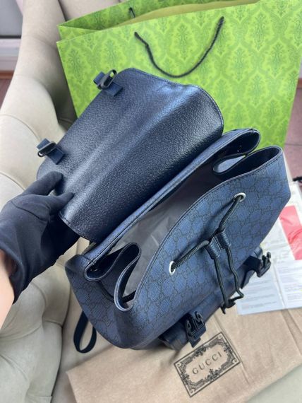 Рюкзак синiй Gucci Ophidia GG Blue c846 | Зображення 3