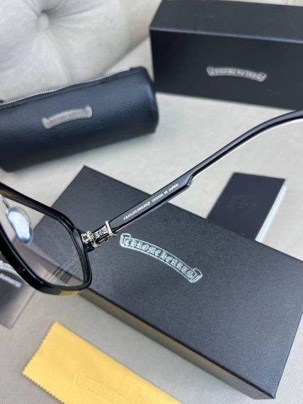 Іміджеві окуляри Chrome Hearts CE HK чорна оправа g244 | Зображення 7