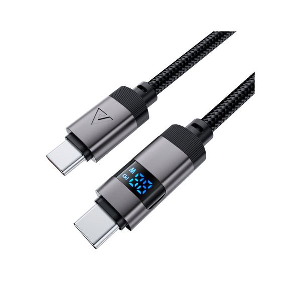 Дата кабель USB-C to USB-C 1.2m 60W digital display C15-03 Black Acefast (6974316283720) | Зображення 2