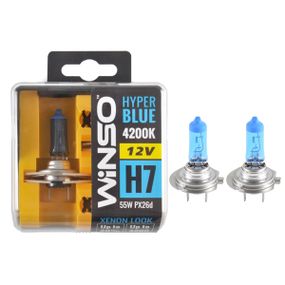 Лампа 12V H7 HYPER BLUE 4200K 55W PX26d SET WINSO 712750