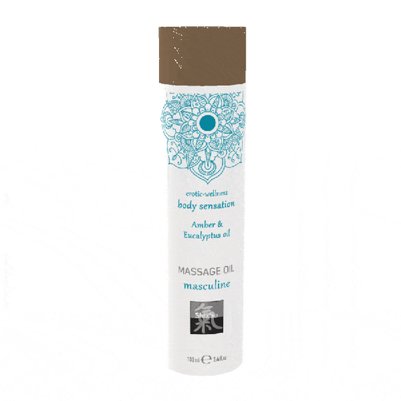 Мужское массажное масло SHIATSU Masculine Янтарь и Эвкалипт, 100 мл Sex Aura | Зображення 2