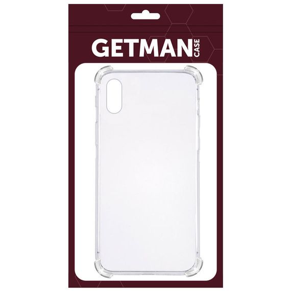 TPU чохол GETMAN Ease logo посилені кути для Apple iPhone X/XS (5.8") Безбарвний (прозорий) | Зображення 1
